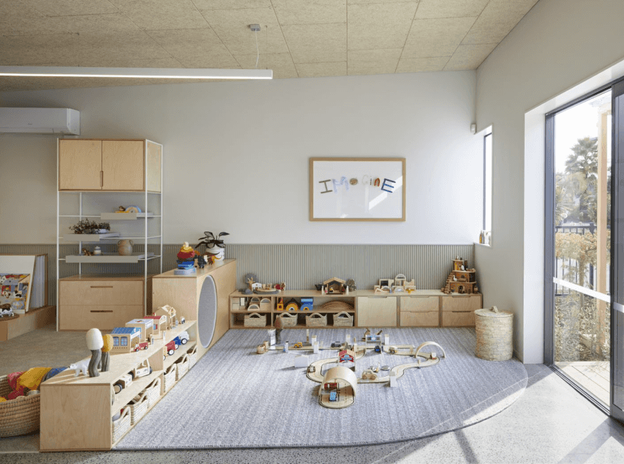 Childcare centre interior window